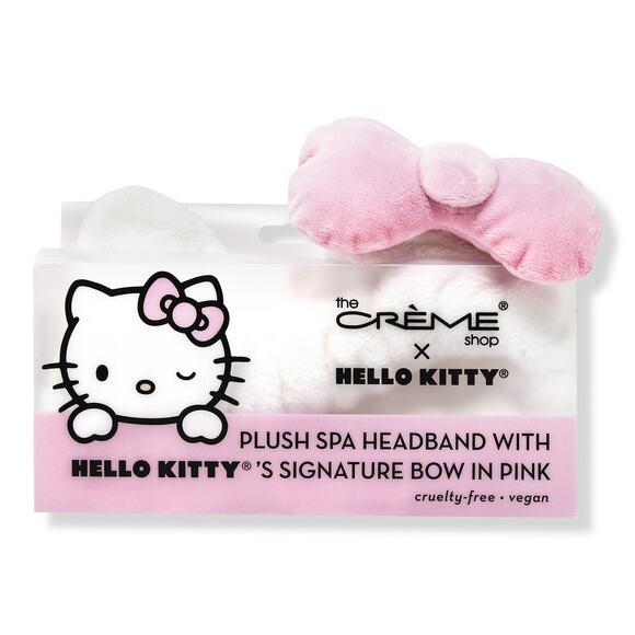 NWT Hello Kitty Plush Spa Headband with Signature Bow-Pink - Picture 1 of 3